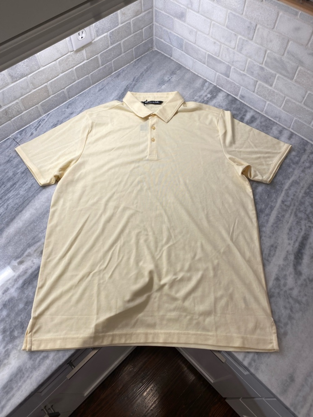 Travis Mathew Pale Yellow Men's Polo